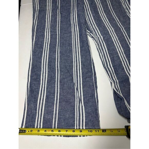 Old Navy Women’s Linen Blend Blue/White Striped Wide Leg" Pants Size XL - Picture 8 of 15